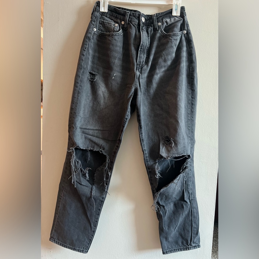 H&M Black Distressed Skinny Jeans